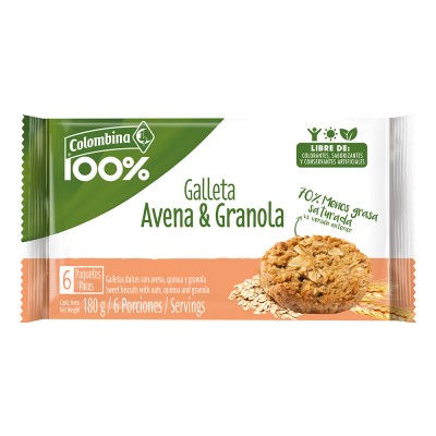 Galleta COLOMBINA avena y granola 